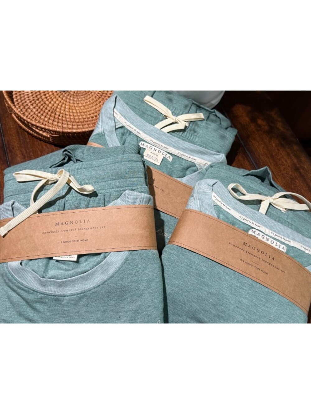 size M SOFT! Magnolia Home Homebody Lounge Wear Pajama Set Alpine Green Joanna G - Picture 9 of 9